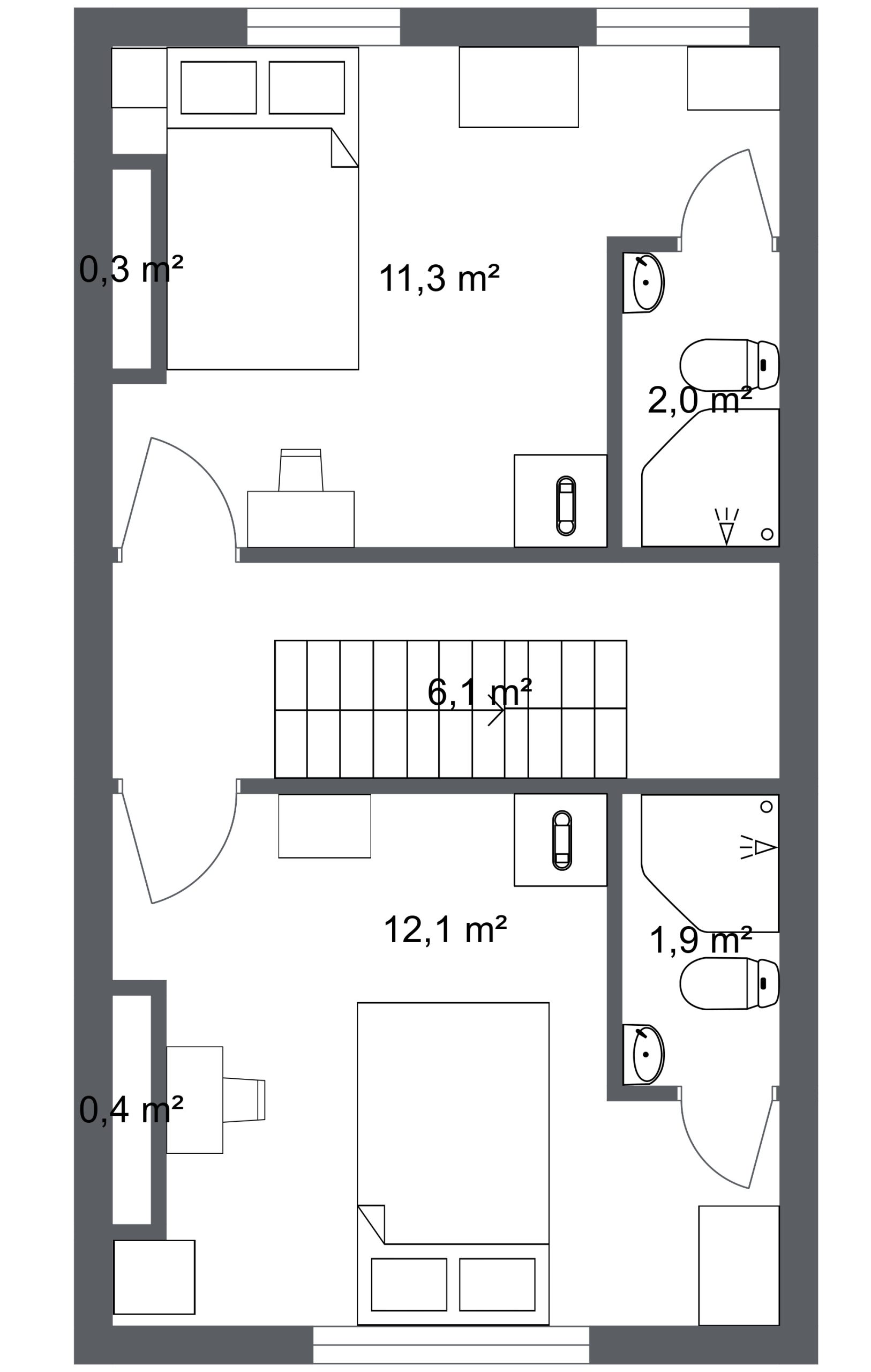 First floor plan – Ramsden Street, Barrow-in-Furness