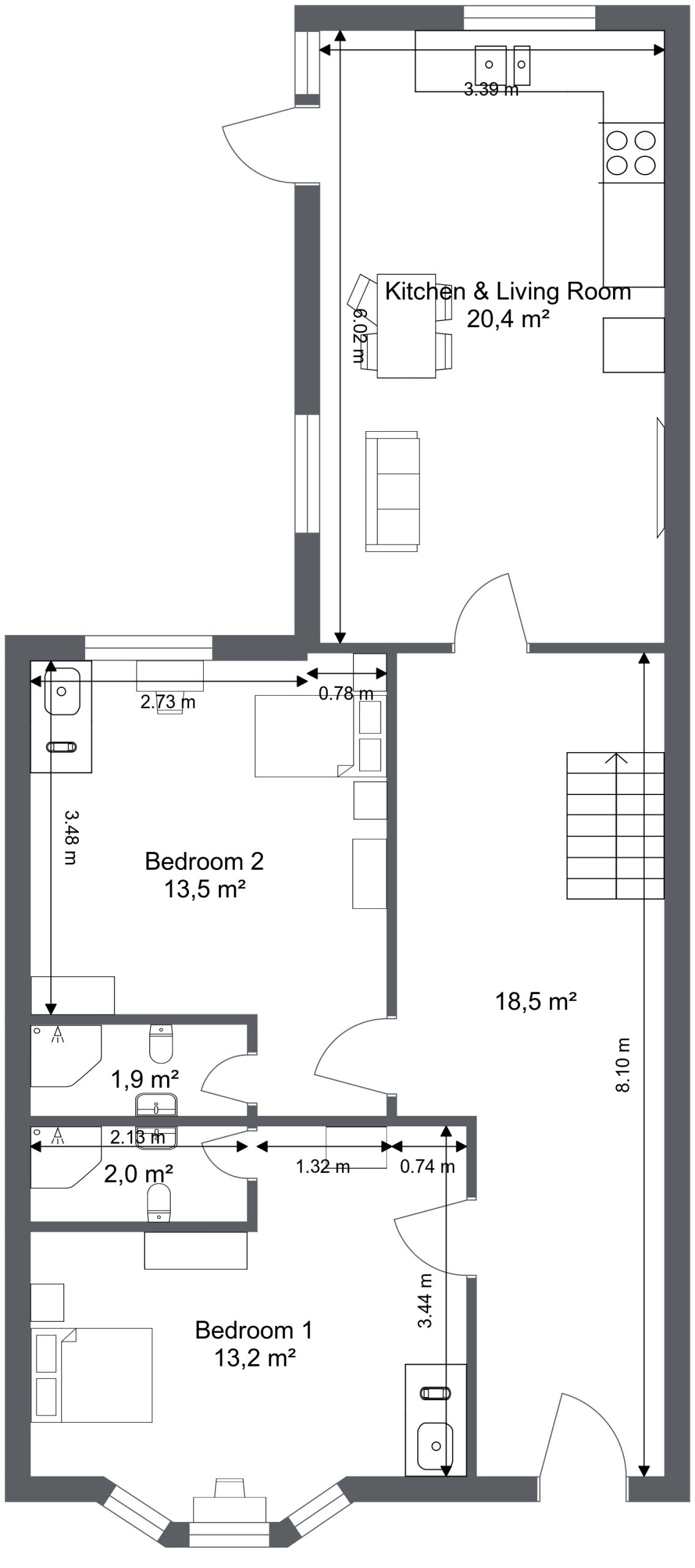 Brackenbury Road ground floor plan — Preston