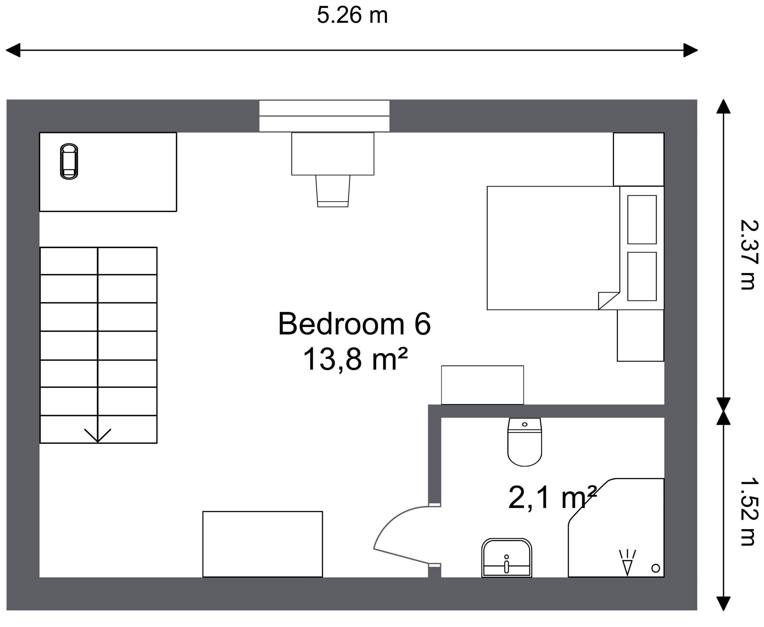 Second floor plan — Hartington Street, Barrow